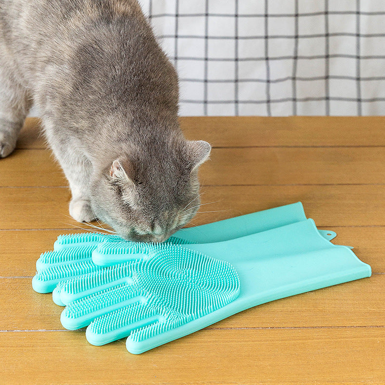 Silicone Pet Grooming & Bath Gloves