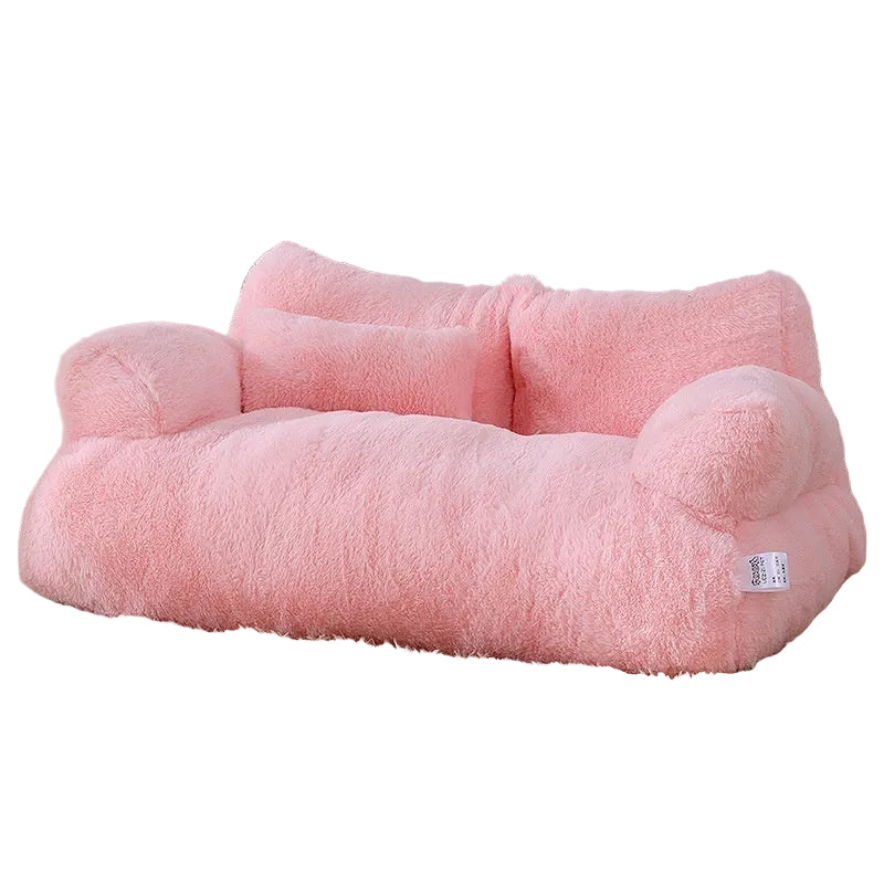Cozy Plush Pet Sofa Bed for Cats & Small Dogs