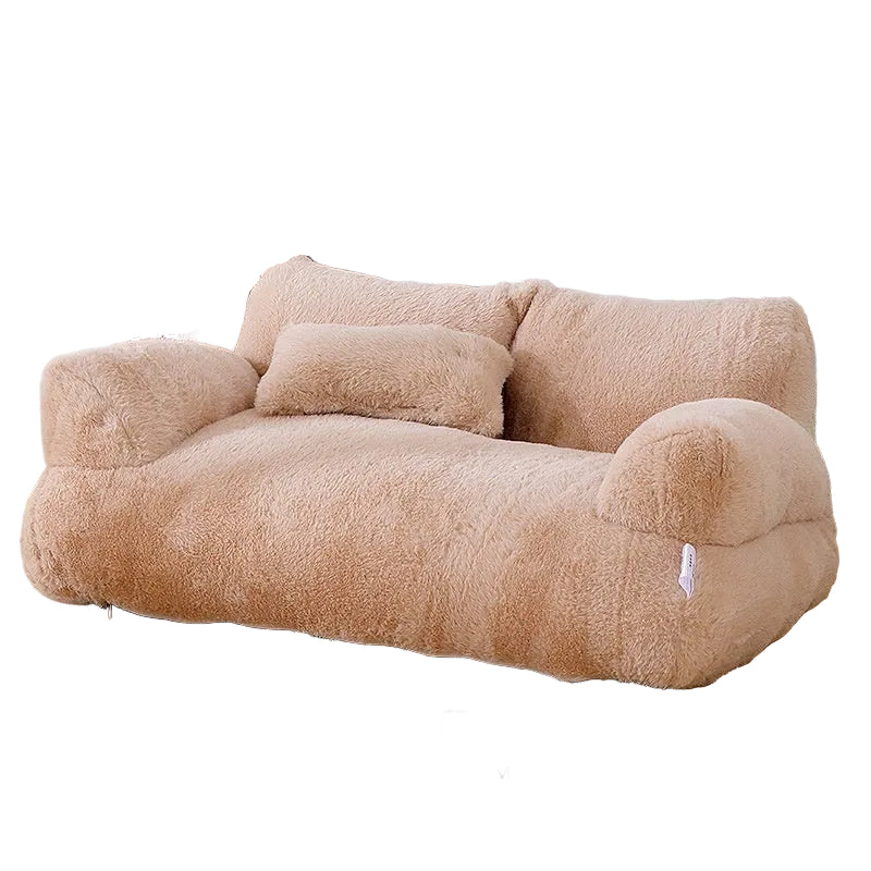 Cozy Plush Pet Sofa Bed for Cats & Small Dogs