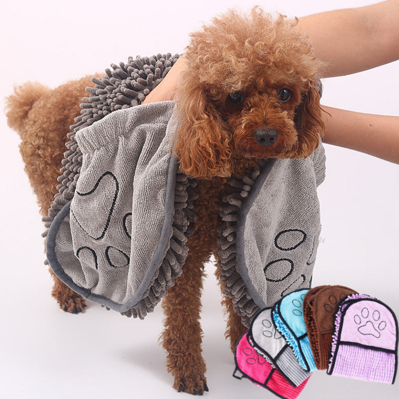 Quick-Dry Pet Bath Towel for Dogs & Cats