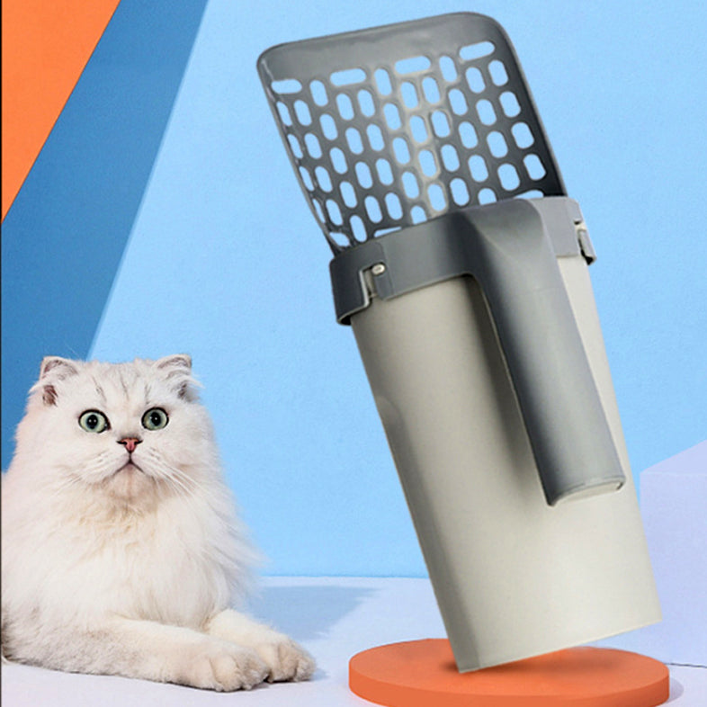 Integrated Cat Litter Scoop with Storage Box