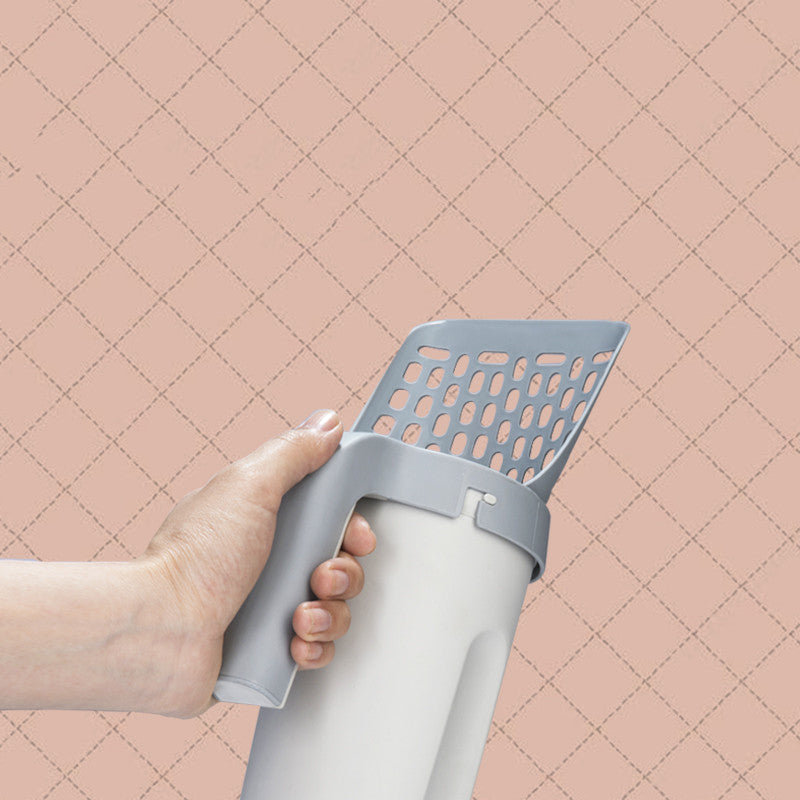 Integrated Cat Litter Scoop with Storage Box