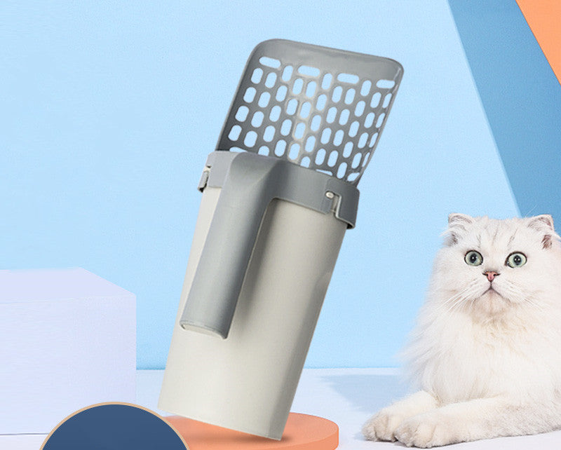 Integrated Cat Litter Scoop with Storage Box