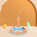 PlaySpin™ 2-in-1 Interactive Cat Turntable Toy with Feather