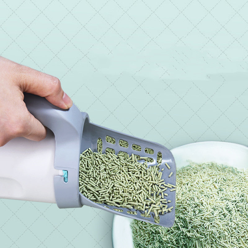 Integrated Cat Litter Scoop with Storage Box